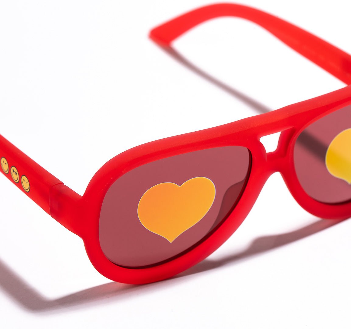 SmileyWorld Kid Sunglasses Aviator Raspberry Red - SmileyWorld