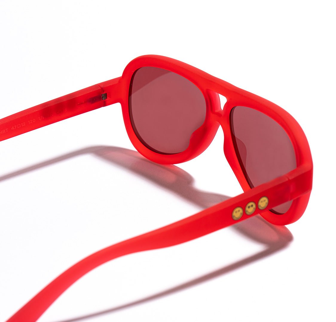 SmileyWorld Kid Sunglasses Aviator Raspberry Red - SmileyWorld
