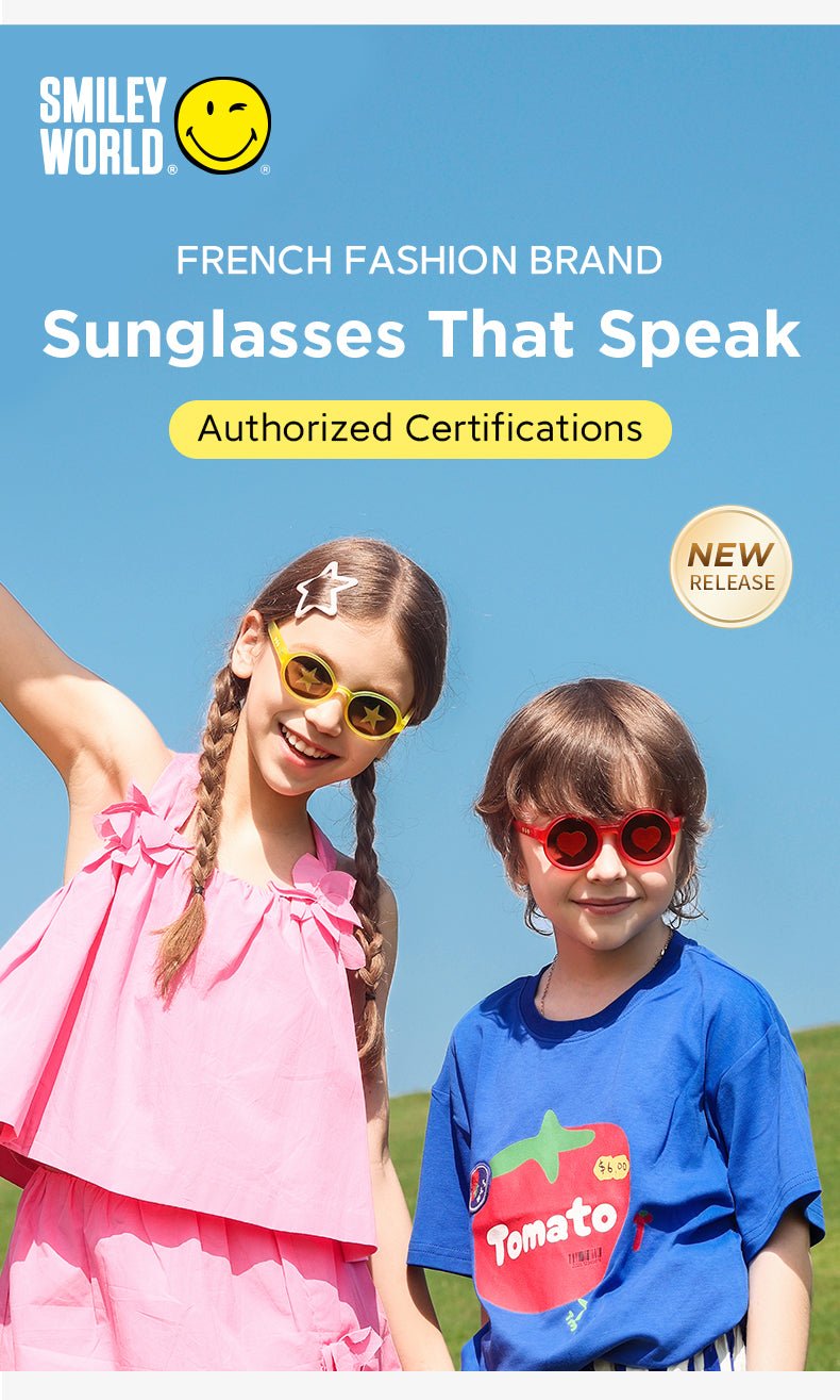 SmileyWorld Kid Sunglasses Square Coral Purple - SmileyWorld
