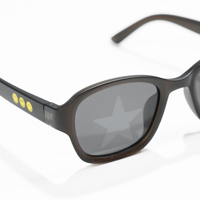 SmileyWorld Kid Sunglasses Square Obsidian Black - SmileyWorld