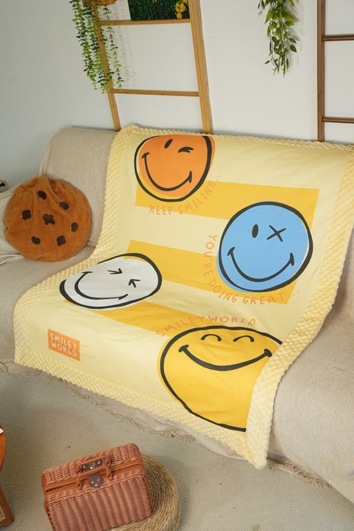SmileyWorld Kids 3D Raised Dot Fleece Blanket - SmileyWorld
