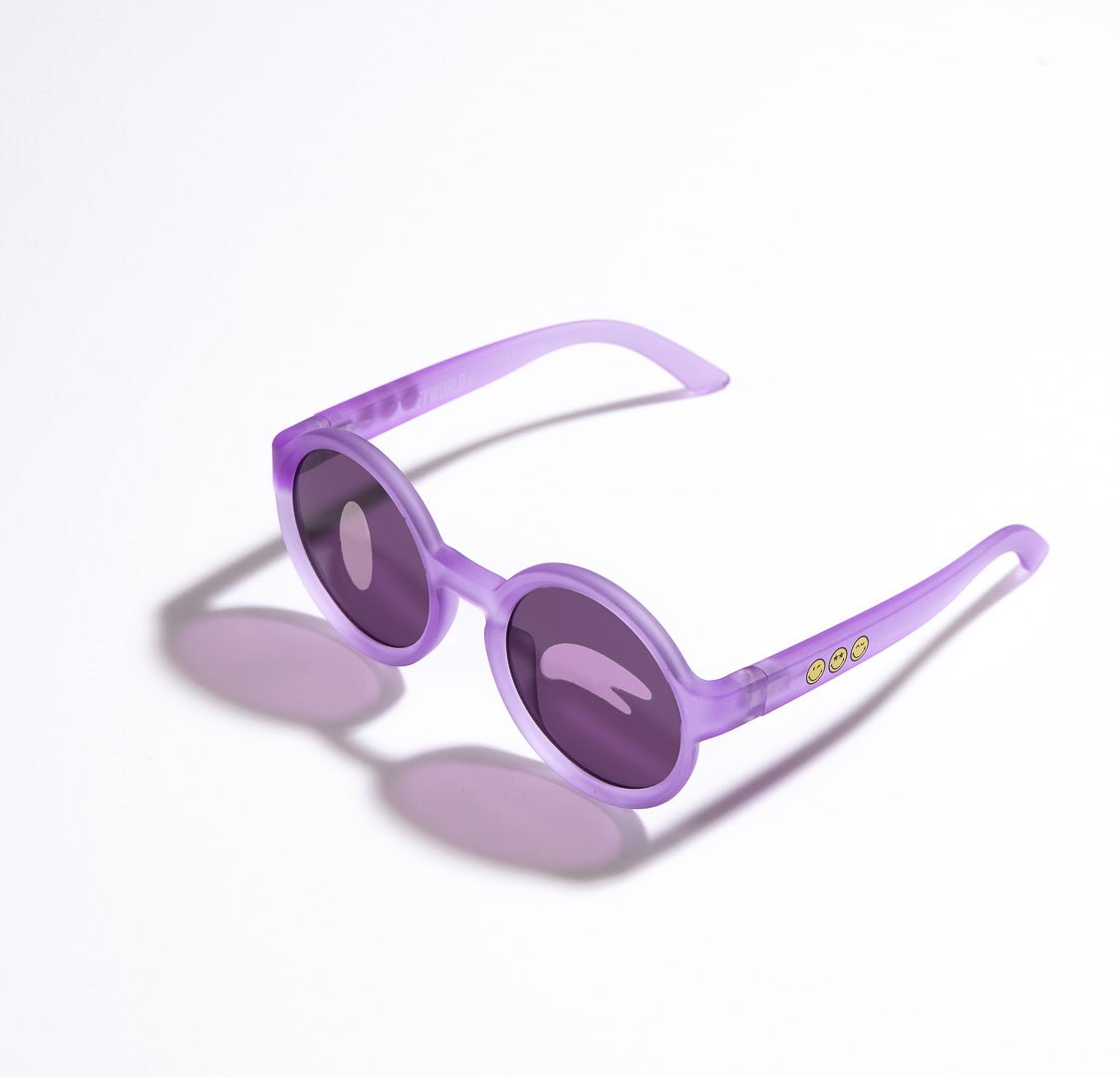 Kids Sunglasses Round Coral Purple - SmileyWorld