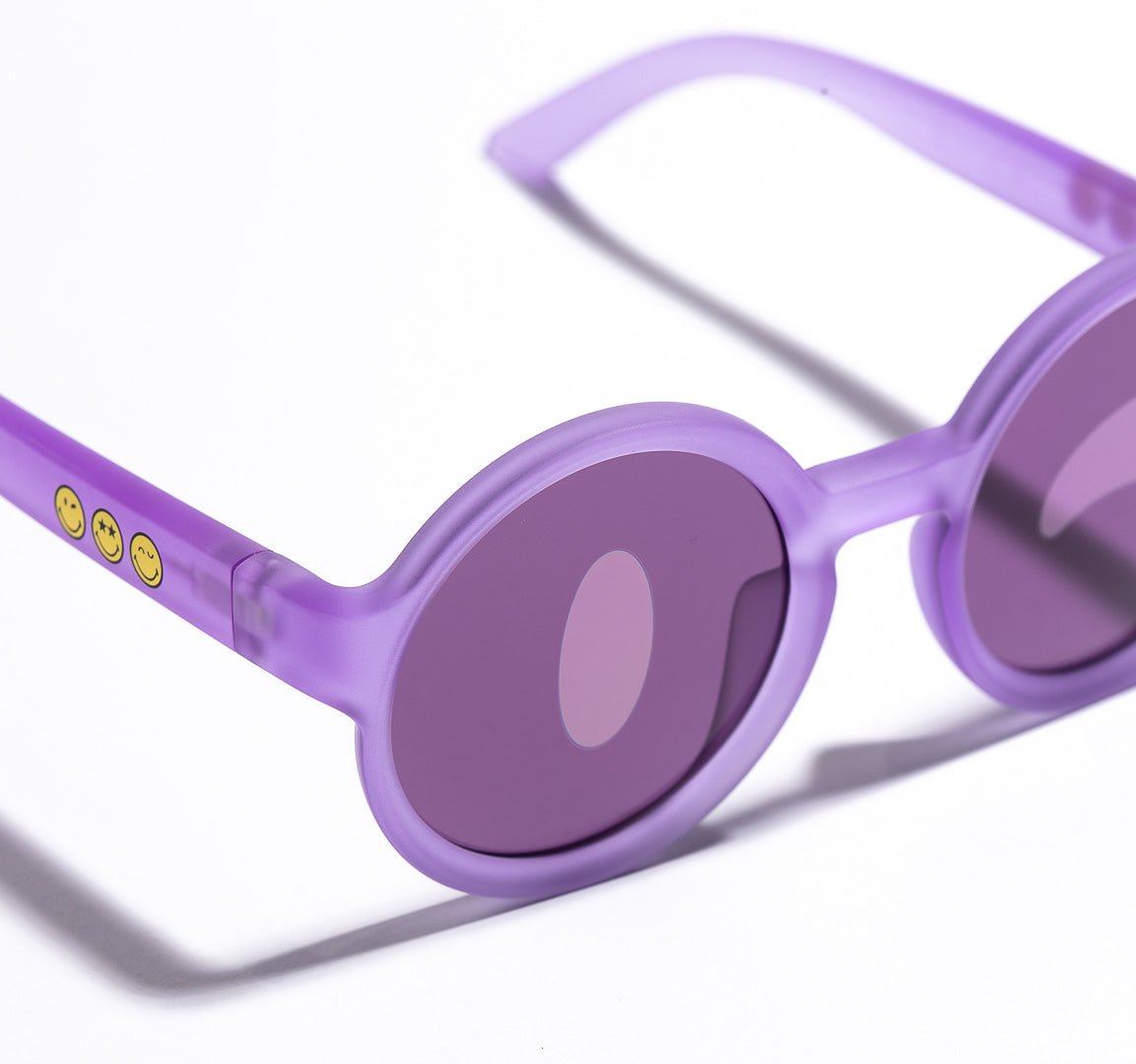 Kids Sunglasses Round Coral Purple - SmileyWorld