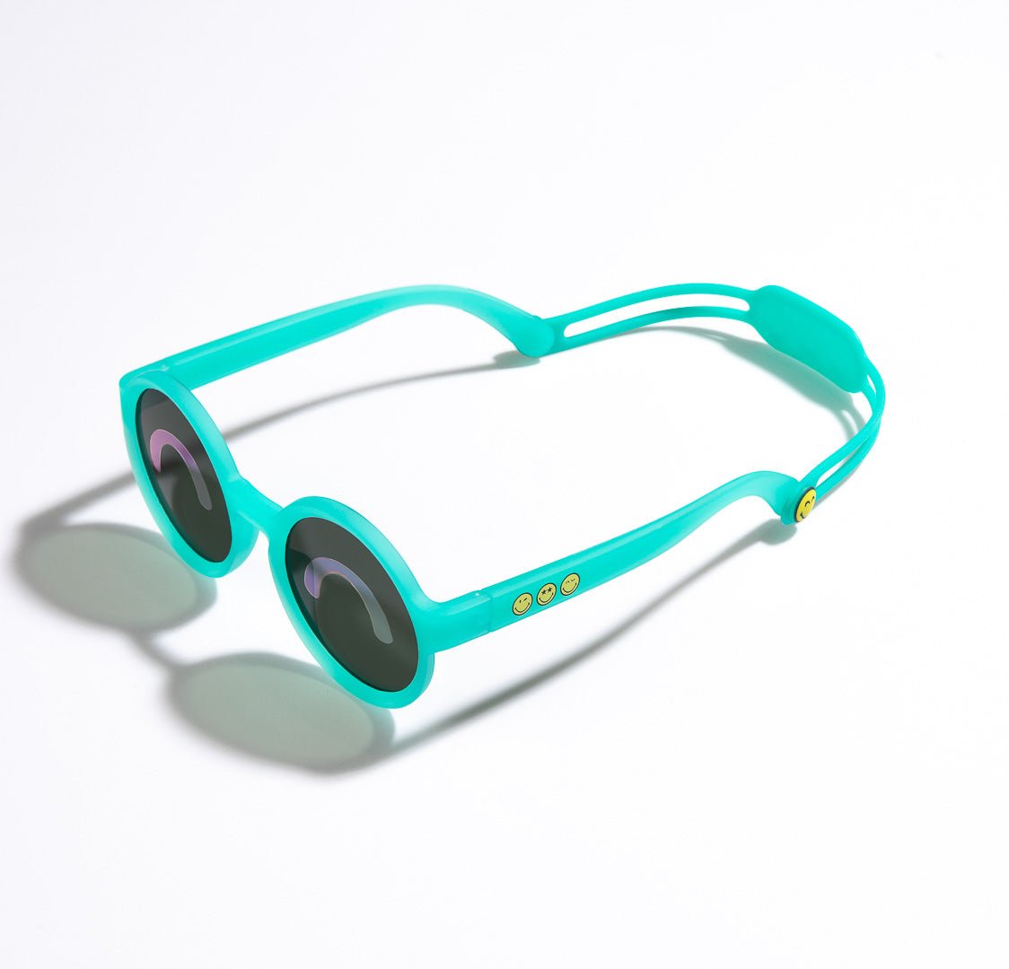 SmileyWorld Kids Sunglasses Round Lake Green - SmileyWorld
