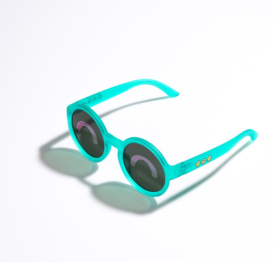 SmileyWorld Kids Sunglasses Round Lake Green - SmileyWorld