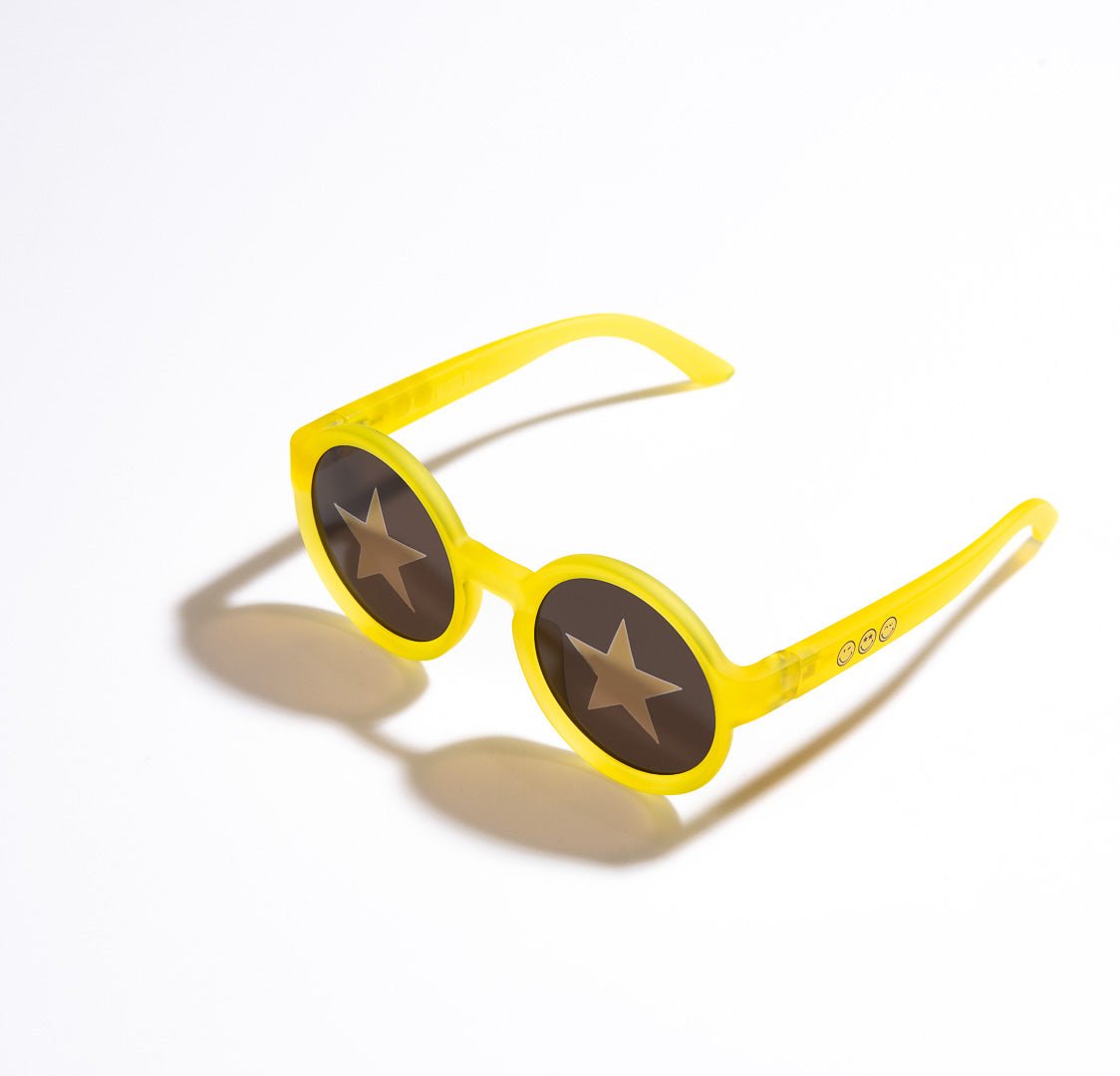 SmileyWorld Kids Sunglasses Round Sunlight Yellow - SmileyWorld