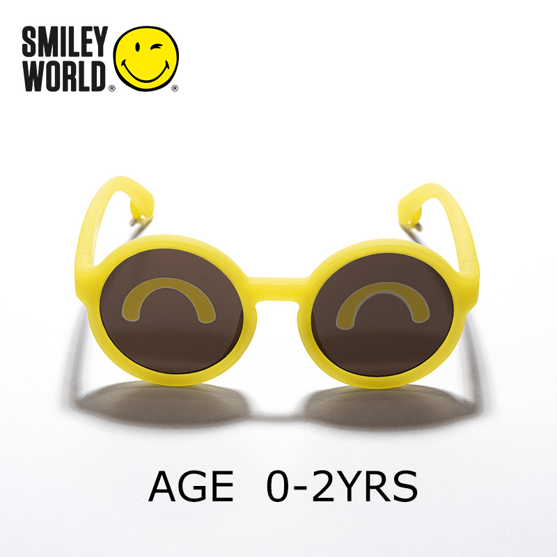 SmileyWorld Kids Sunglasses Round Sunlight Yellow - SmileyWorld