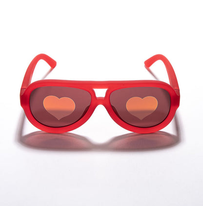 SmileyWorld Kid Sunglasses Aviator Raspberry Red - SmileyWorld