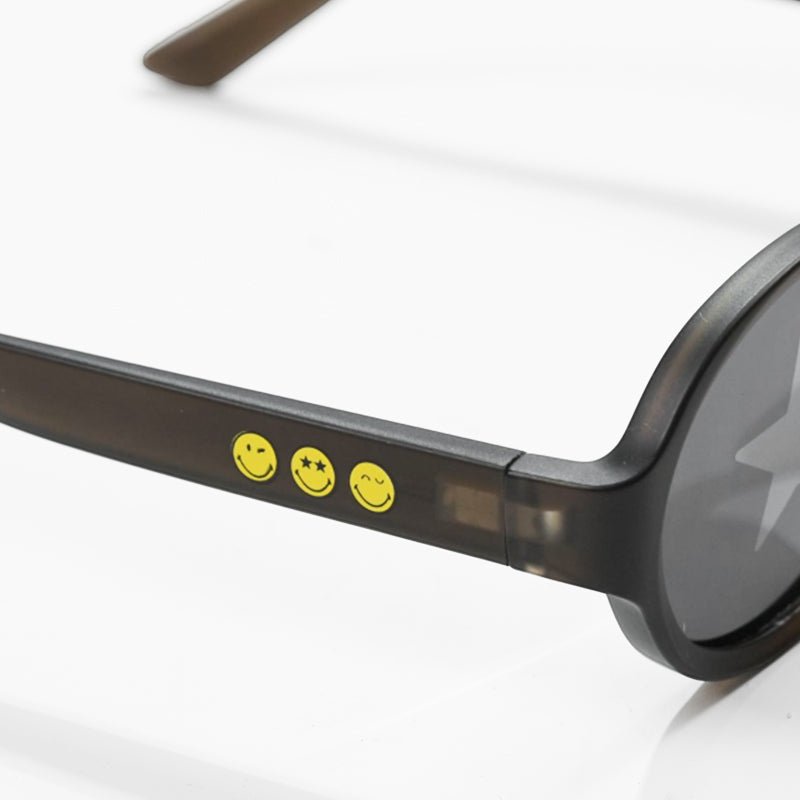SmileyWorld Kids Sunglasses Oval Obsidian Black - SmileyWorld