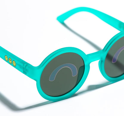 SmileyWorld Kids Sunglasses Round Lake Green - SmileyWorld
